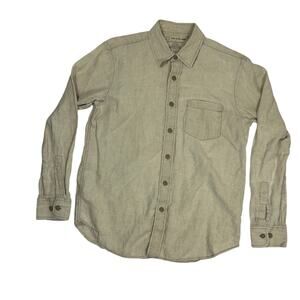 GAP Men’s 100% Linen Long Sleeve Button Down Shirt - Medium - Beige/Sand